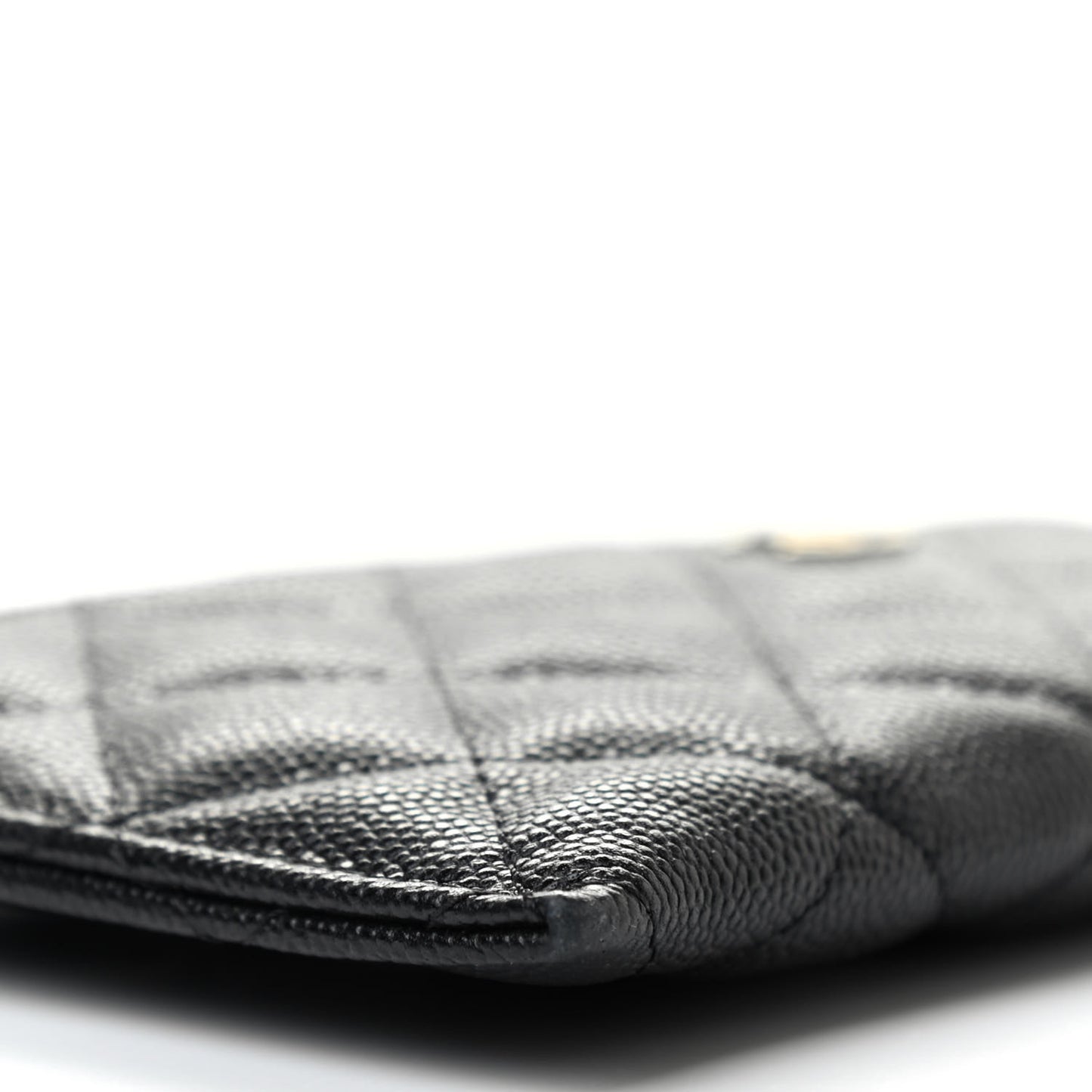 Caviar Quilted Classic Zip Pouch Black