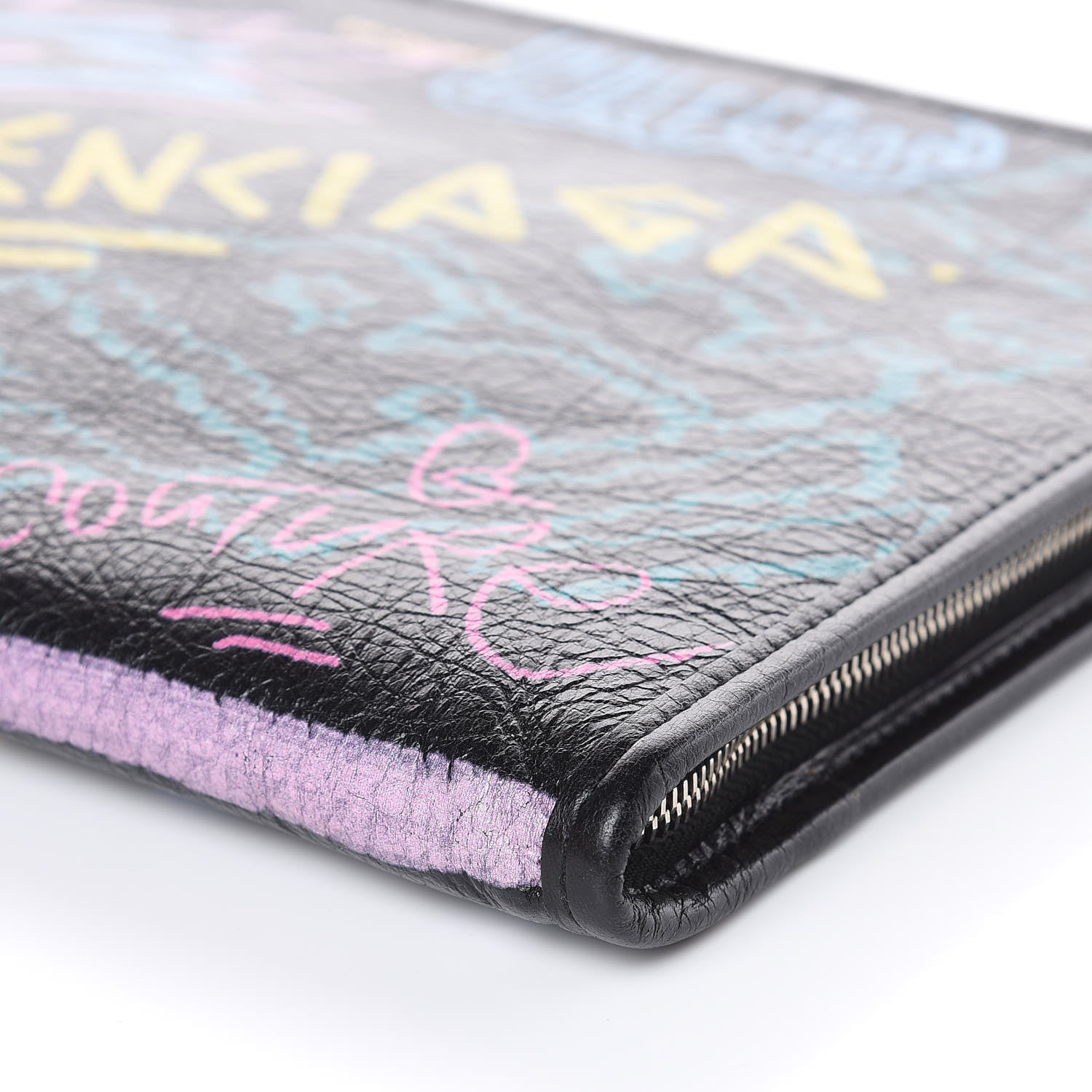 Balenciaga Agneau Arena Graffiti All Over Bazar Pouch Black Multicolor 10 of 10