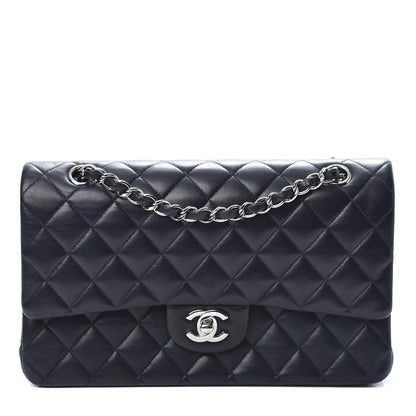 Chanel Lambskin Quilted Medium Double Flap Navy 1 of 15