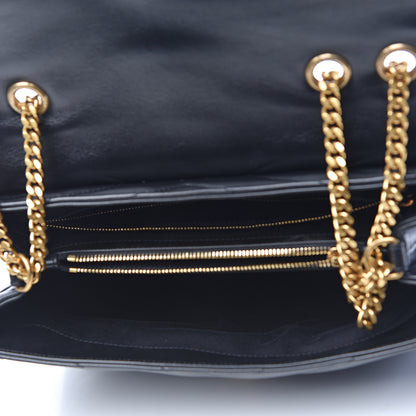 Saint Laurent Calfskin Y Quilted Monogram Medium Loulou Chain Satchel Black 8 of 9