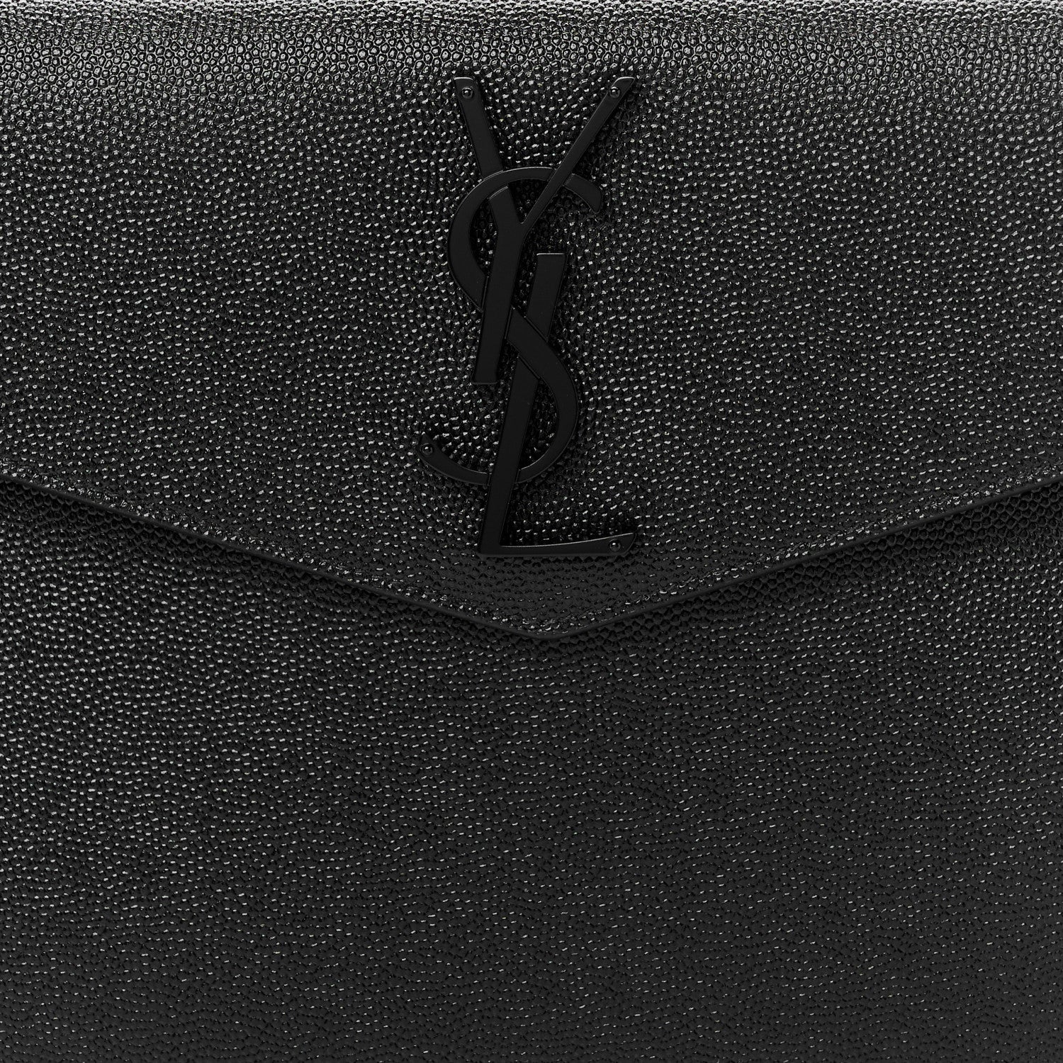 Saint Laurent Grain De Poudre Monogram Uptown Pouch Black 8 of 8