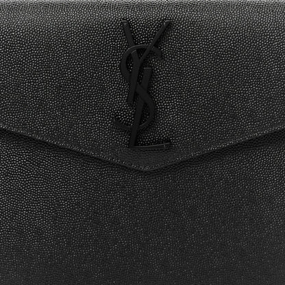 Saint Laurent Grain De Poudre Monogram Uptown Pouch Black 8 of 8