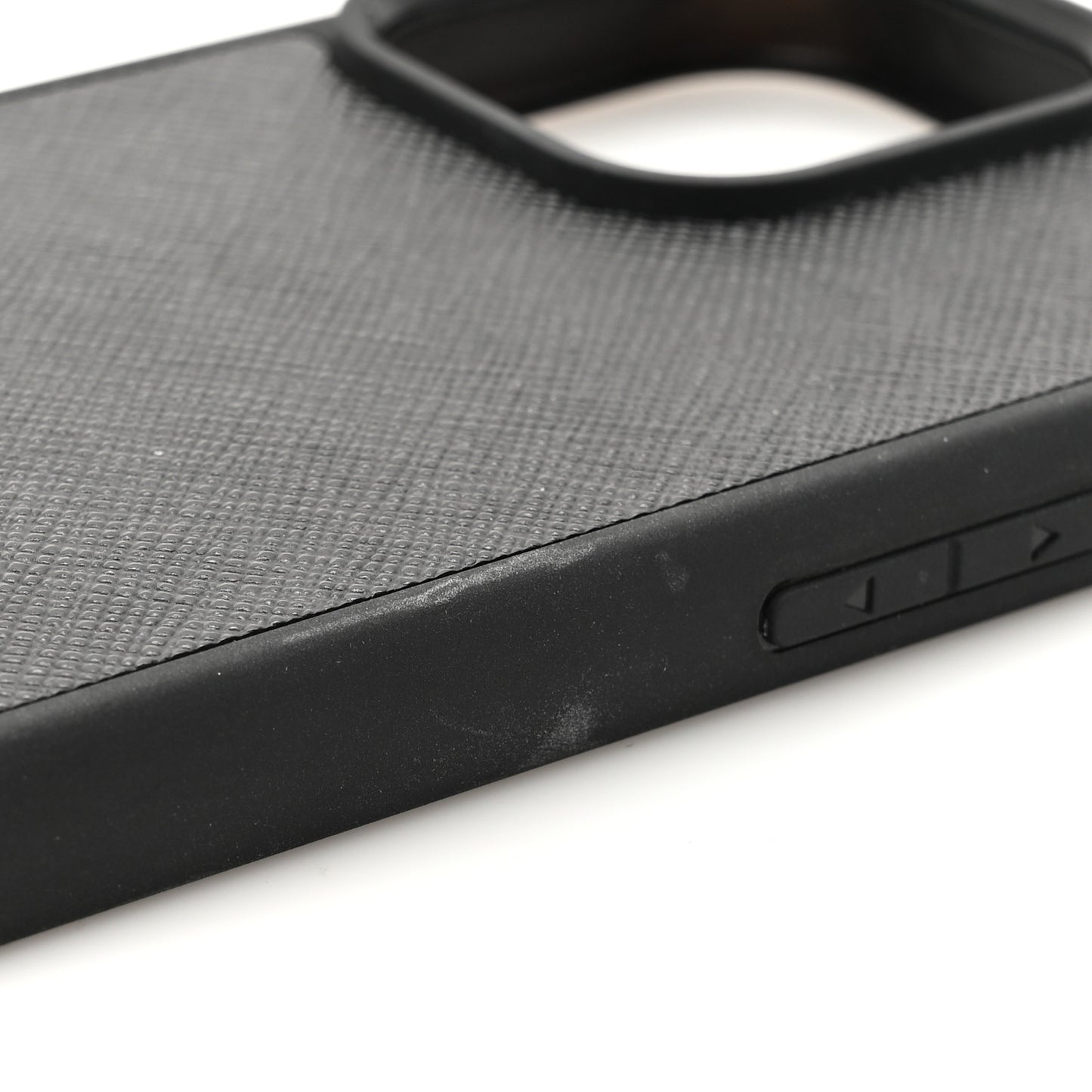 Saffiano iPhone 15 Pro Max Case Black