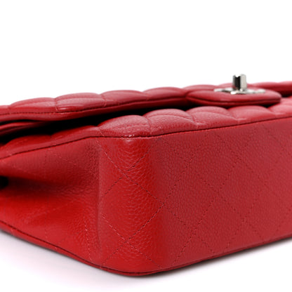 Chanel Caviar Quilted Medium Double Flap Red 9 of 10