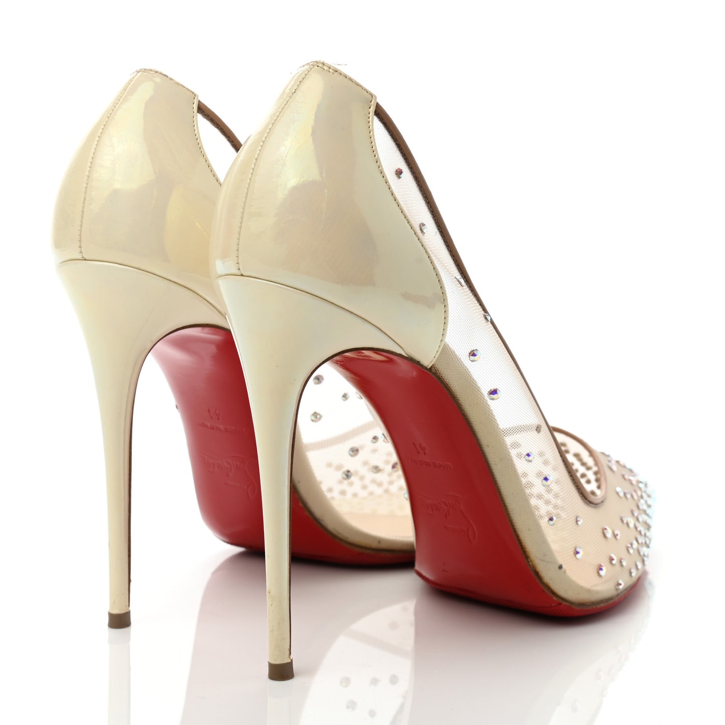 Patent Crystal Strass Follies 100 Pumps 41