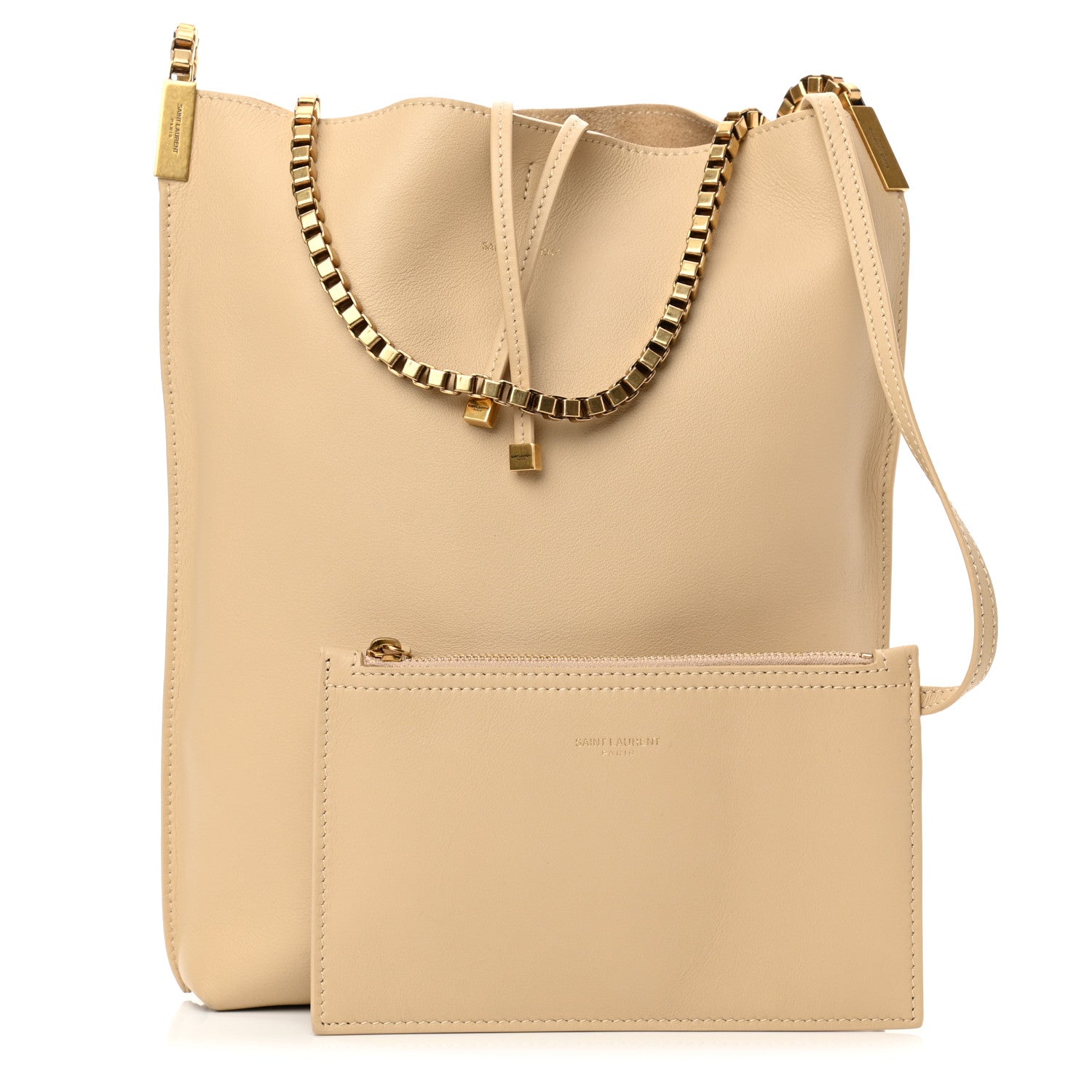 Saint Laurent SAINT LAUREN Smooth Calfskin Small Suzanne Hobo Ivory Natural 2 of 25