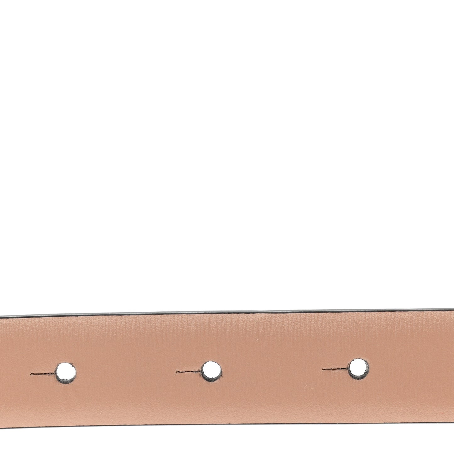 Glossy Calfskin Monochrome VLogo 20mm Belt  90 36 Rose Cannelle