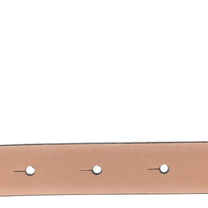 Valentino Garavani Glossy Calfskin Monochrome VLogo 20mm Belt  90 36 Rose Cannelle 4 of 5