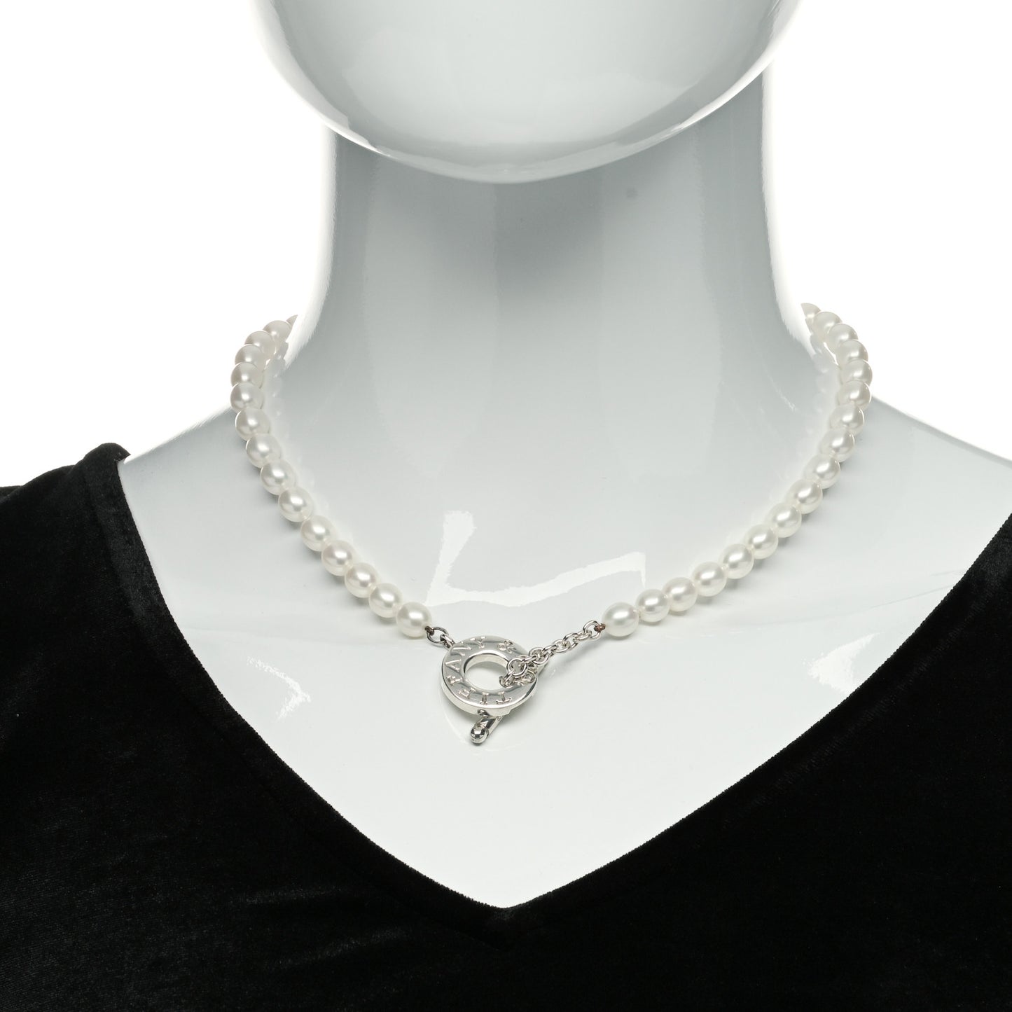 Sterling Silver Pearl Strand Toggle Necklace