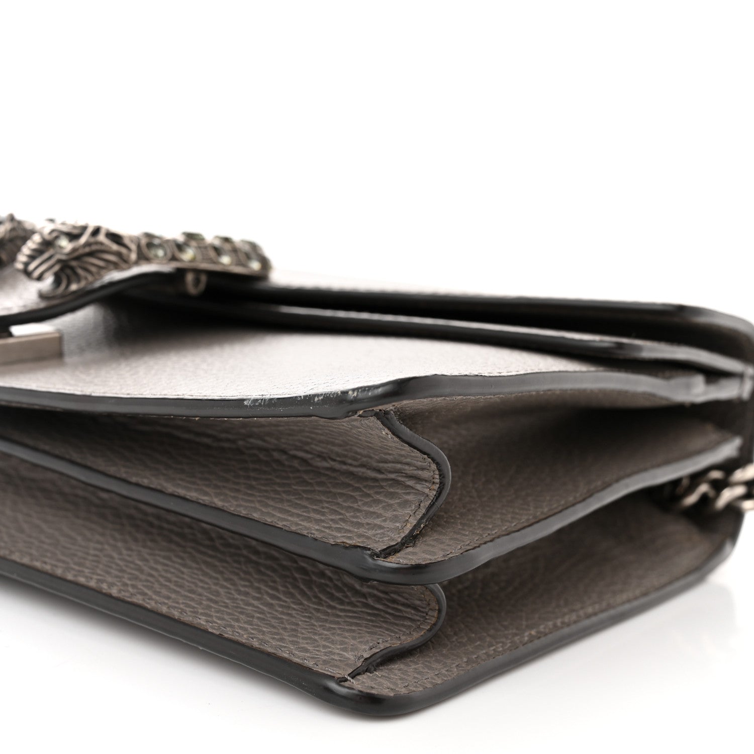 Gucci Pebbled Calfskin Small Dionysus Shoulder Bag Dusty Grey 10 of 14
