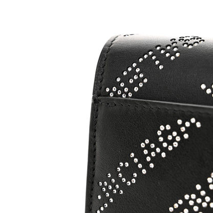 Balenciaga Smooth Calfskin Crystal Diagonal Allover Logo Hourglass Wallet Black 11 of 11