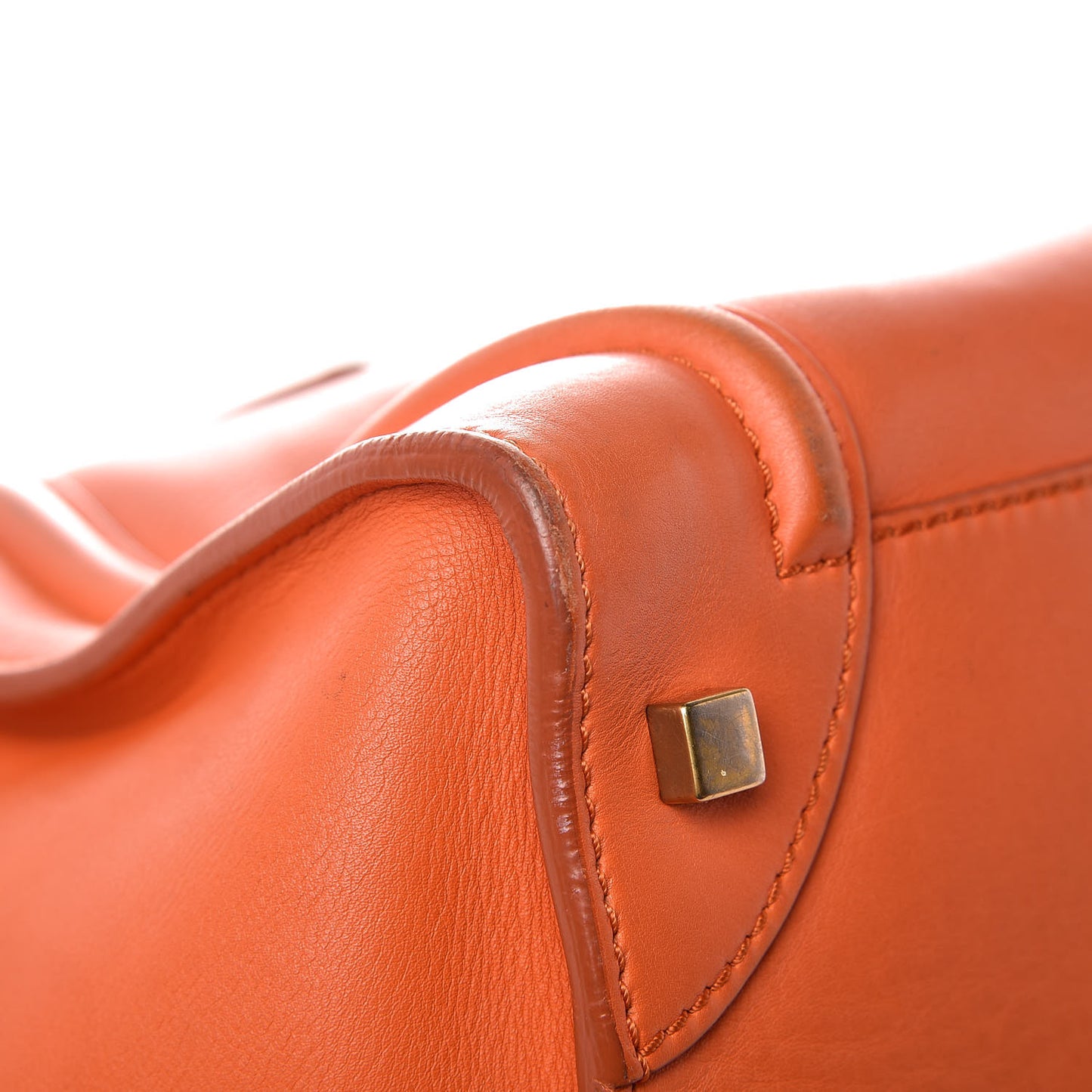 Smooth Calfskin Mini Luggage Bright Orange