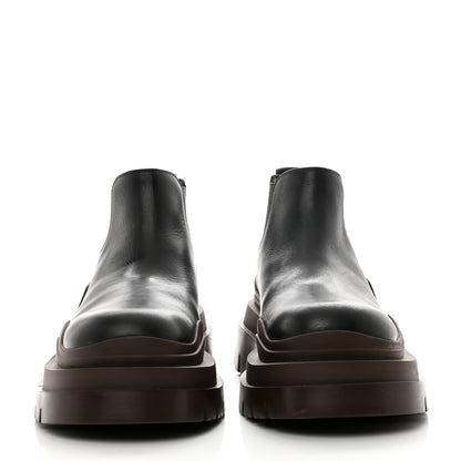 Bottega Veneta Calfskin The Tire Cropped Chelsea Short Boots 37.5 Brown 2 of 8