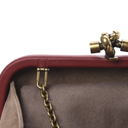 Bottega Veneta Nappa Intrecciato Chain Knot Clutch Bordeaux 11 of 11