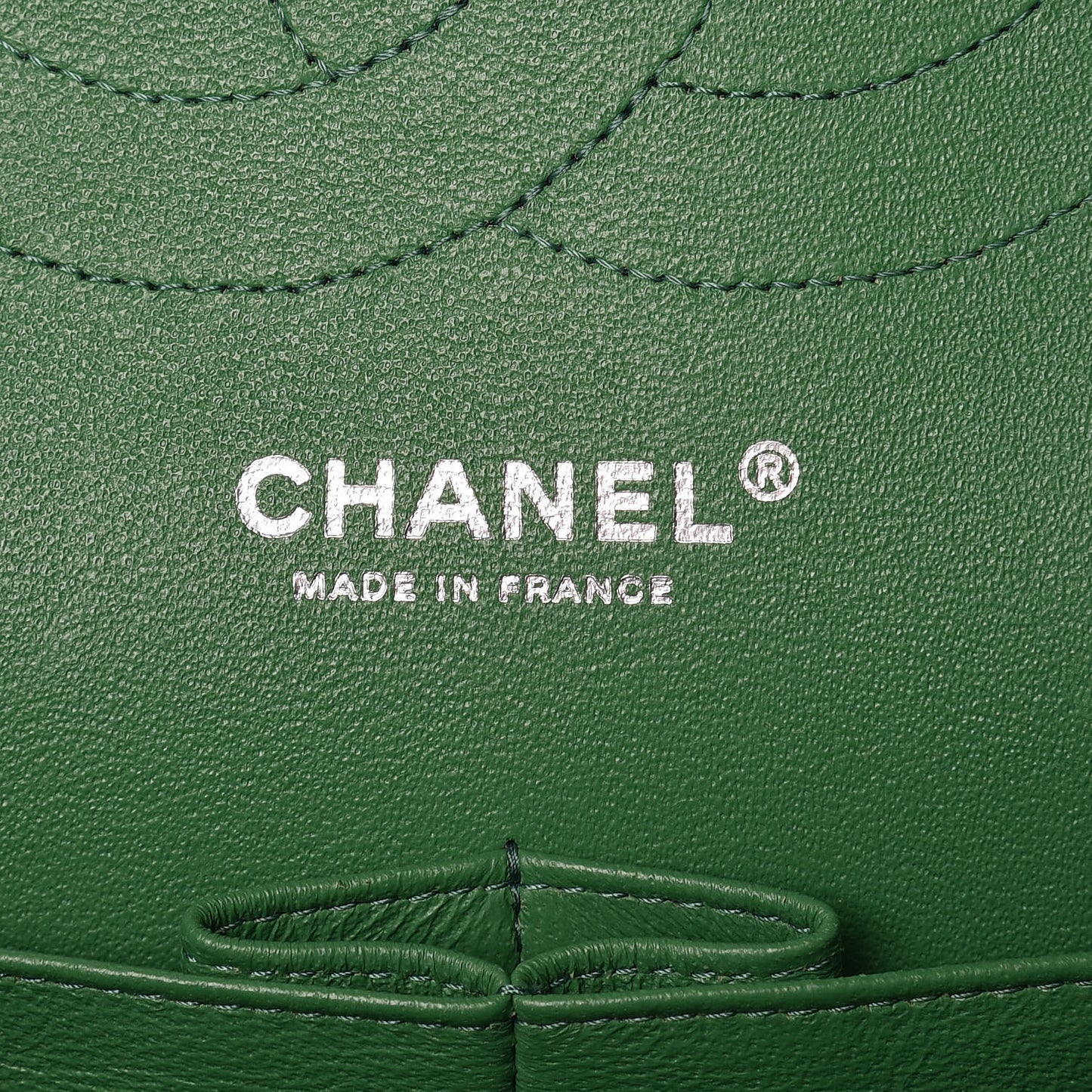 Caviar Quilted Jumbo Double Flap Green