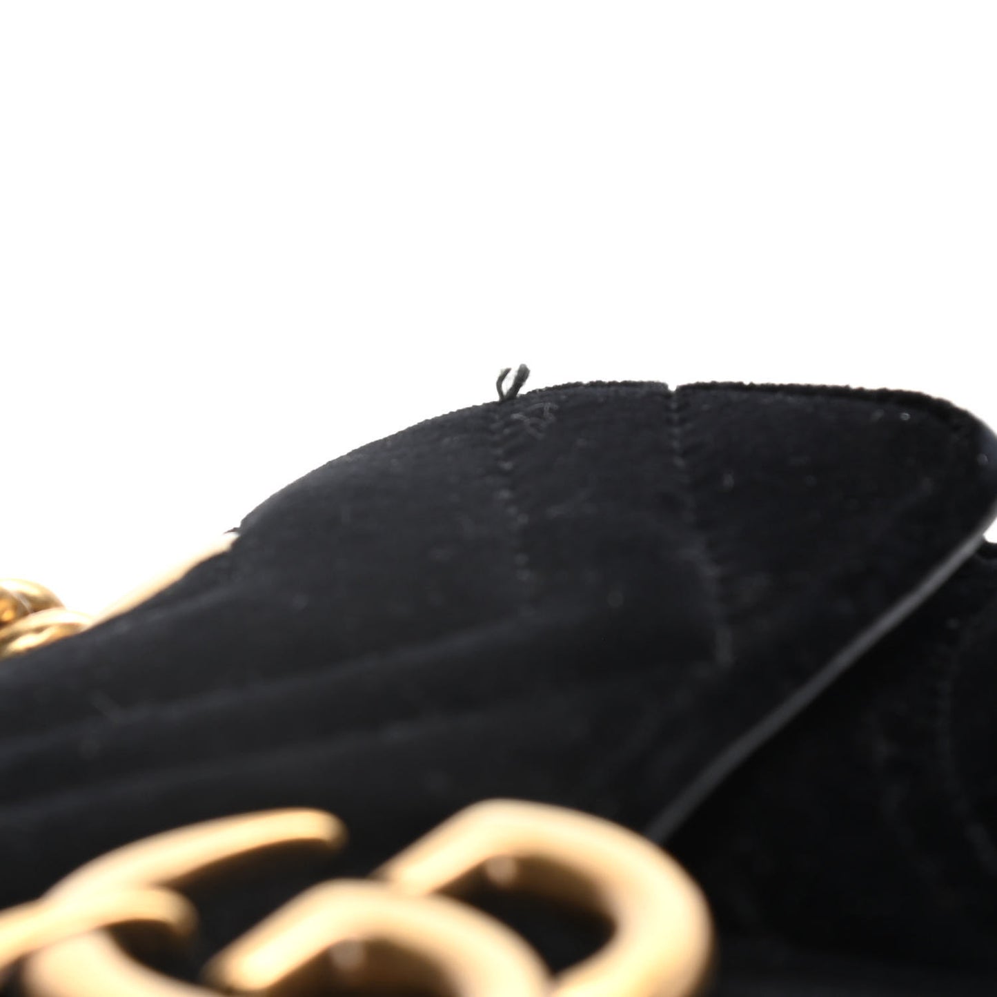 Velvet Matelasse Mini GG Marmont Shoulder Bag Black