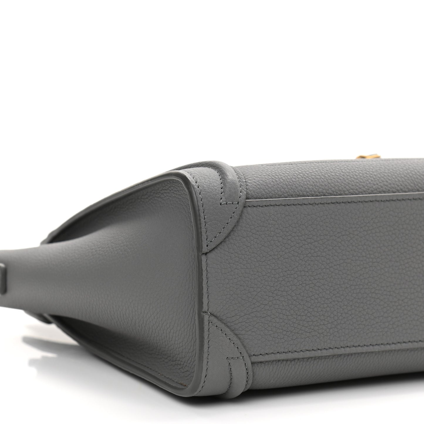 Drummed Calfskin Nano Luggage Kohl