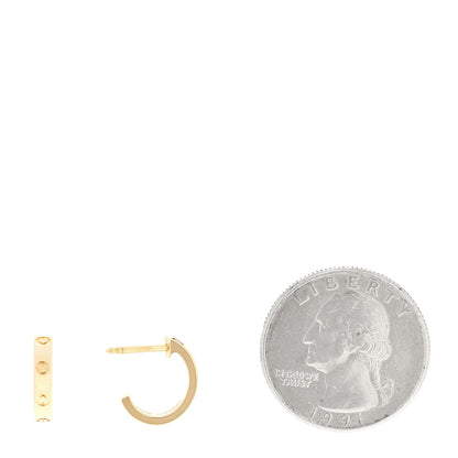 Cartier 18K Yellow Gold Small LOVE Hoop Earrings 2 of 5