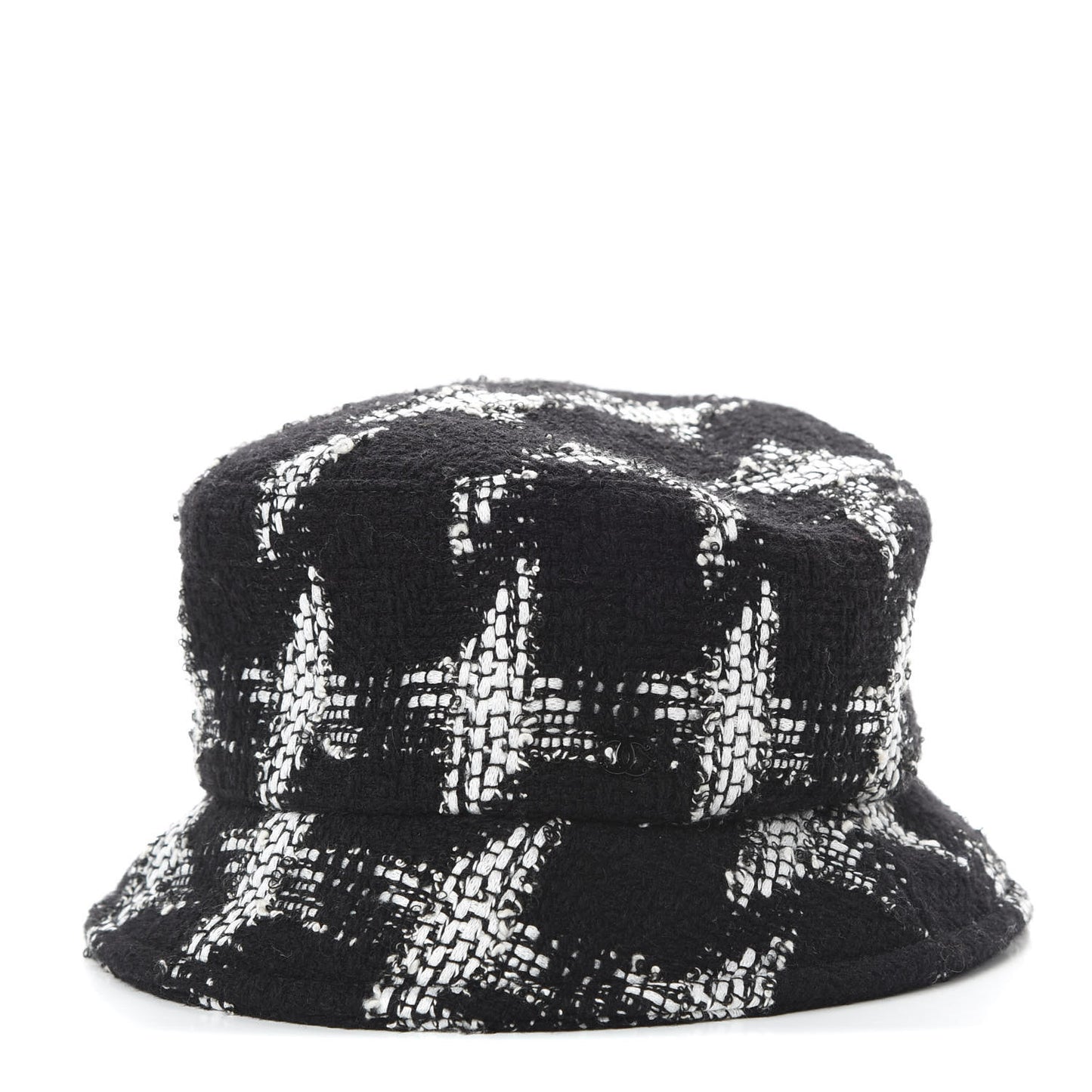 Tweed Bucket Hat M Black White