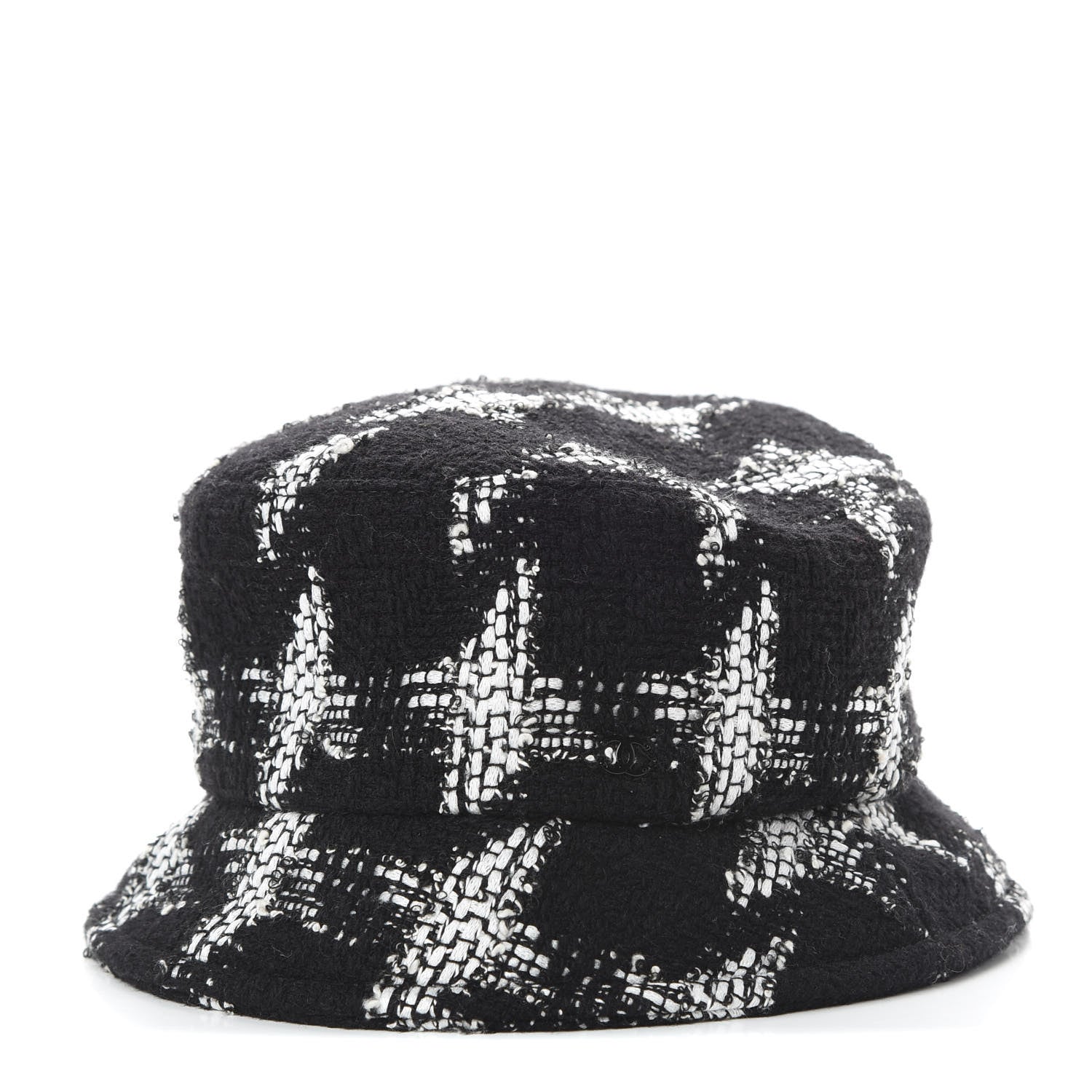 Chanel Tweed Bucket Hat M Black White 1 of 7