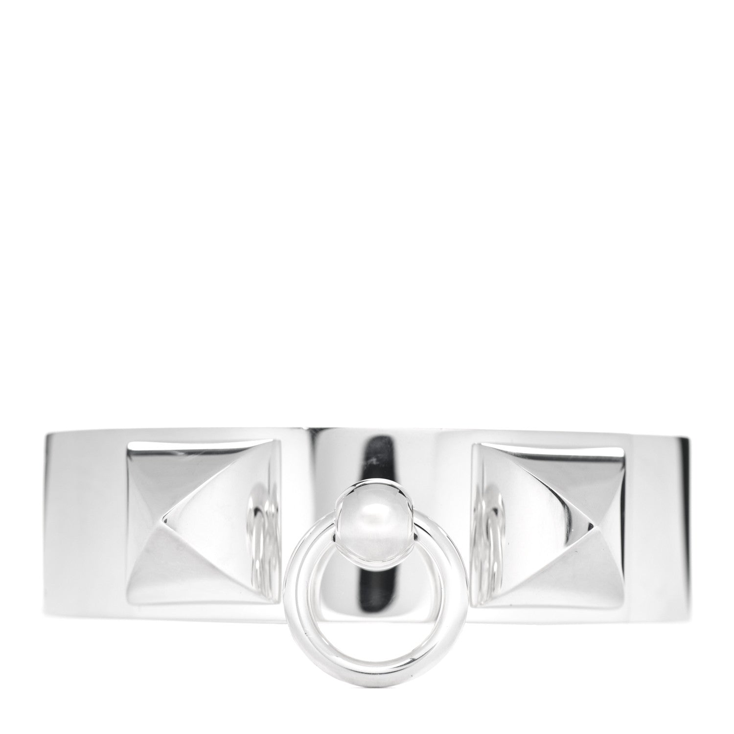 Hermes Sterling Silver MM Collier De Chien Bracelet SH 1 of 5