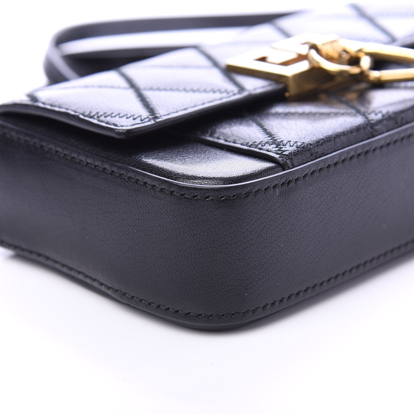Goatskin Quilted GV3 Mini Pocket Convertible Bag Black
