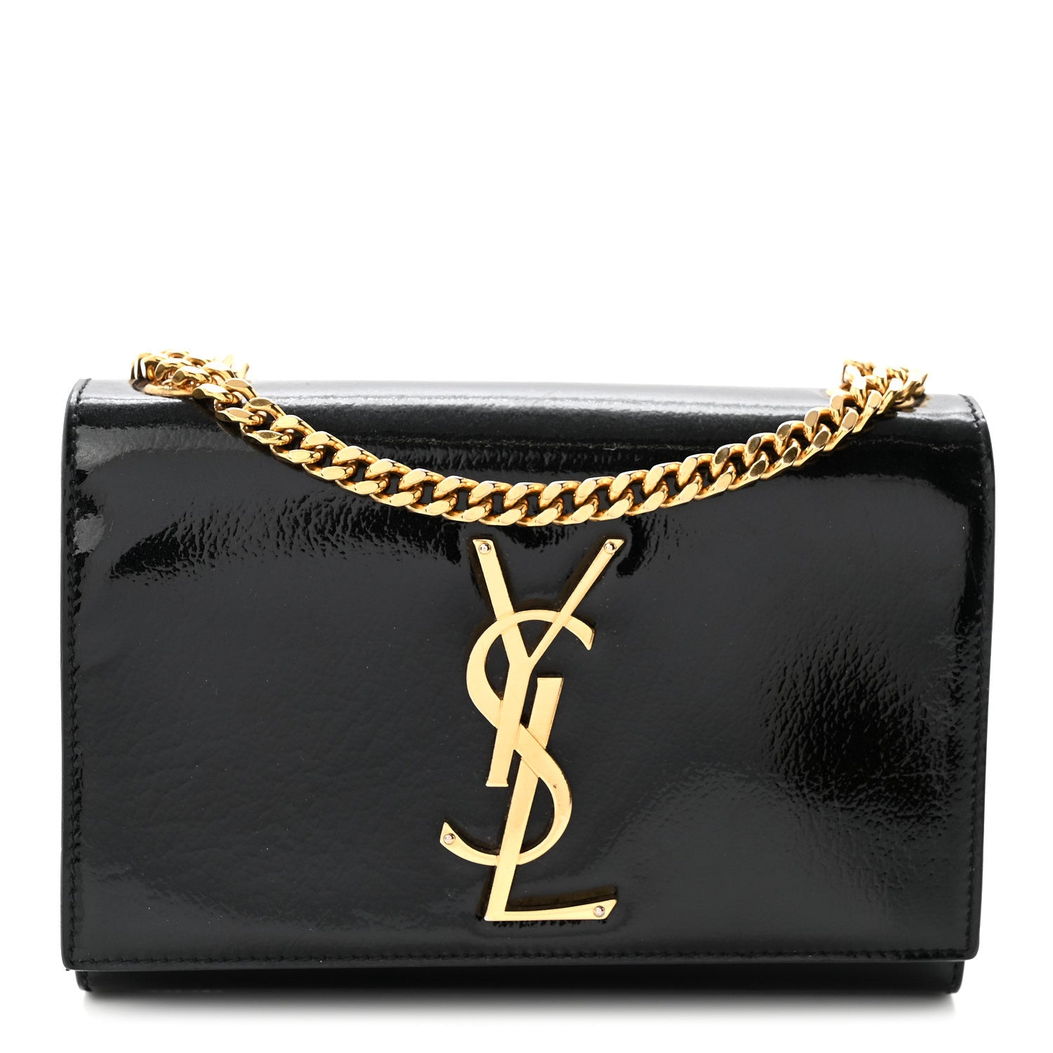 Saint Laurent Patent Small Monogram Kate Satchel Black 1 of 11