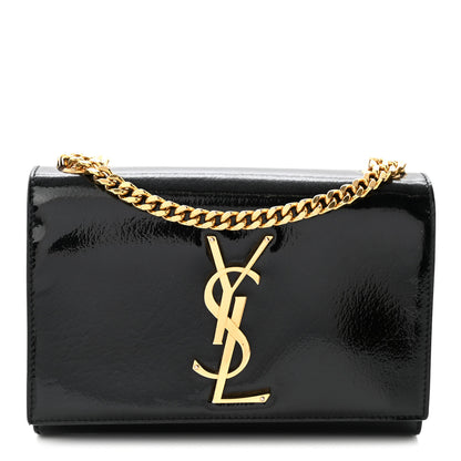 Saint Laurent Patent Small Monogram Kate Satchel Black 1 of 11