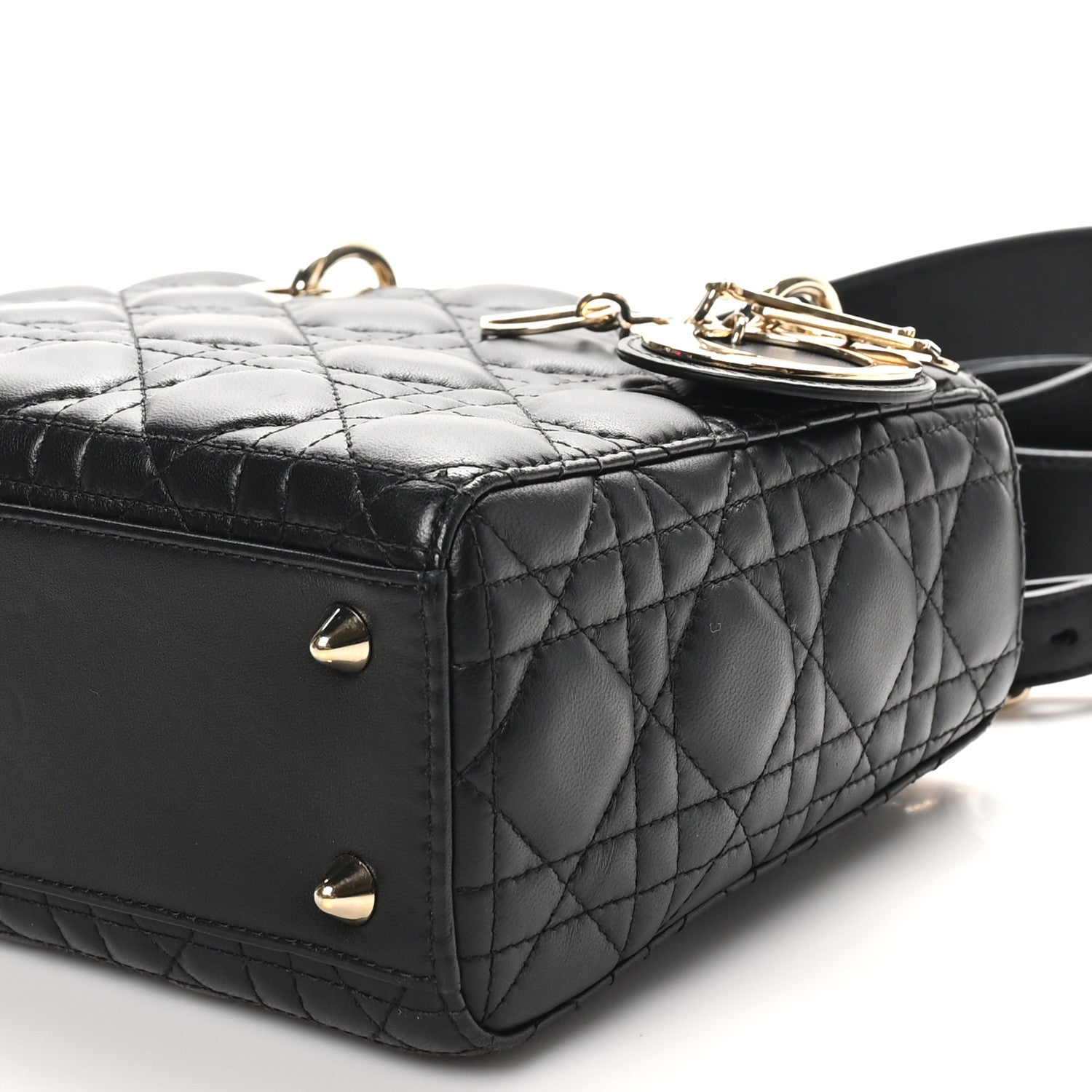 Christian Dior Lambskin Cannage Small My ABCDior Lady Dior Black 10 of 11