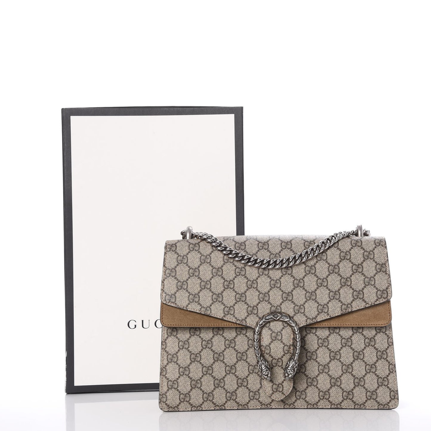 GG Supreme Monogram Medium Dionysus Shoulder Bag Taupe