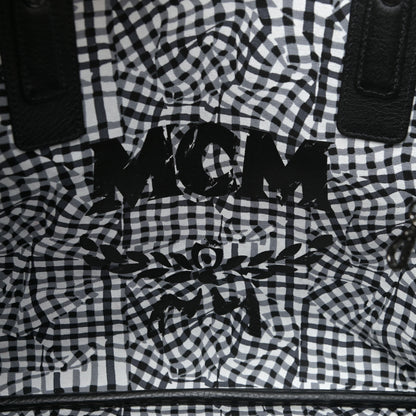 MCM Visetos Medium Liz Reversible Shopper Tote Black 7 of 22