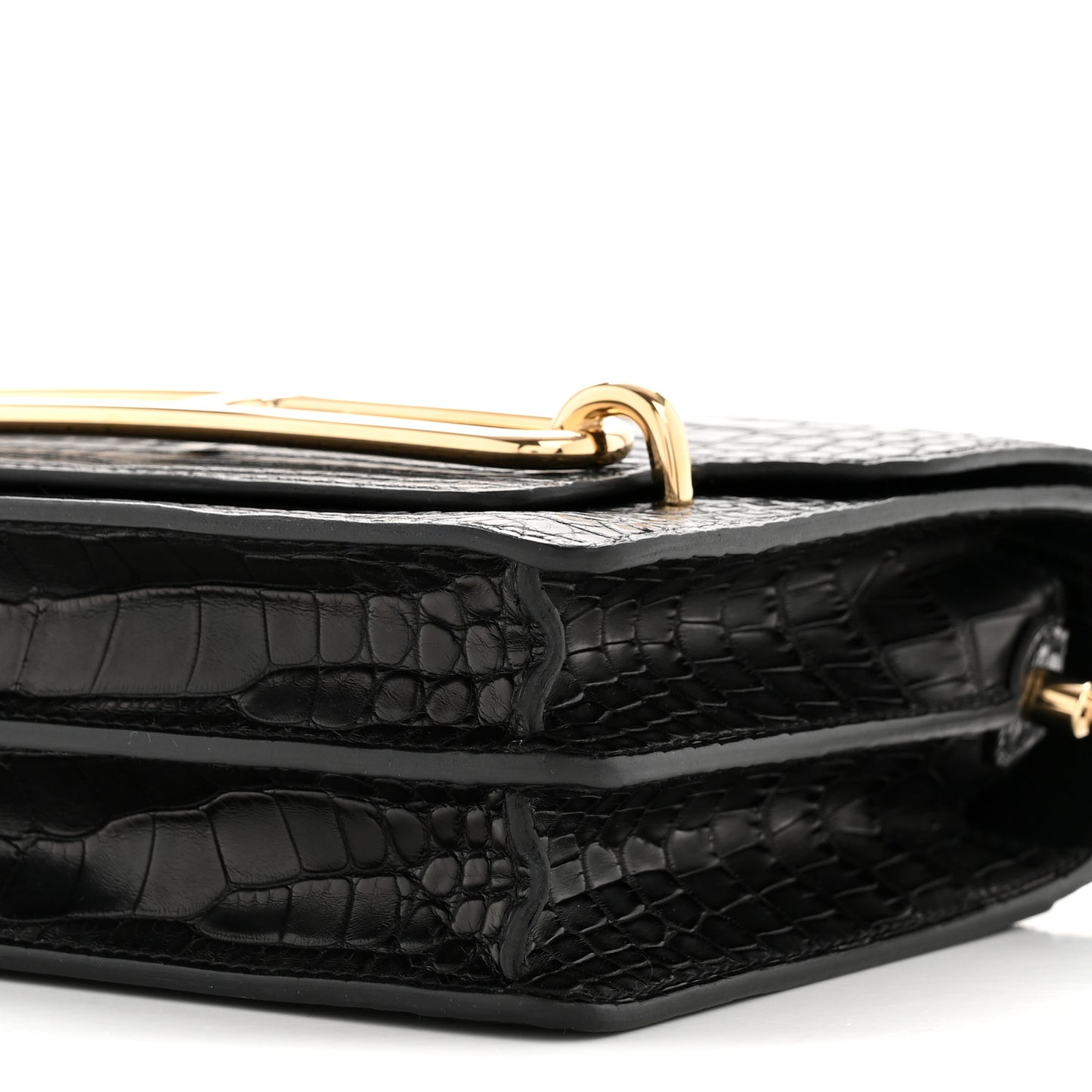 Matte Alligator Mini Sac Roulis Black