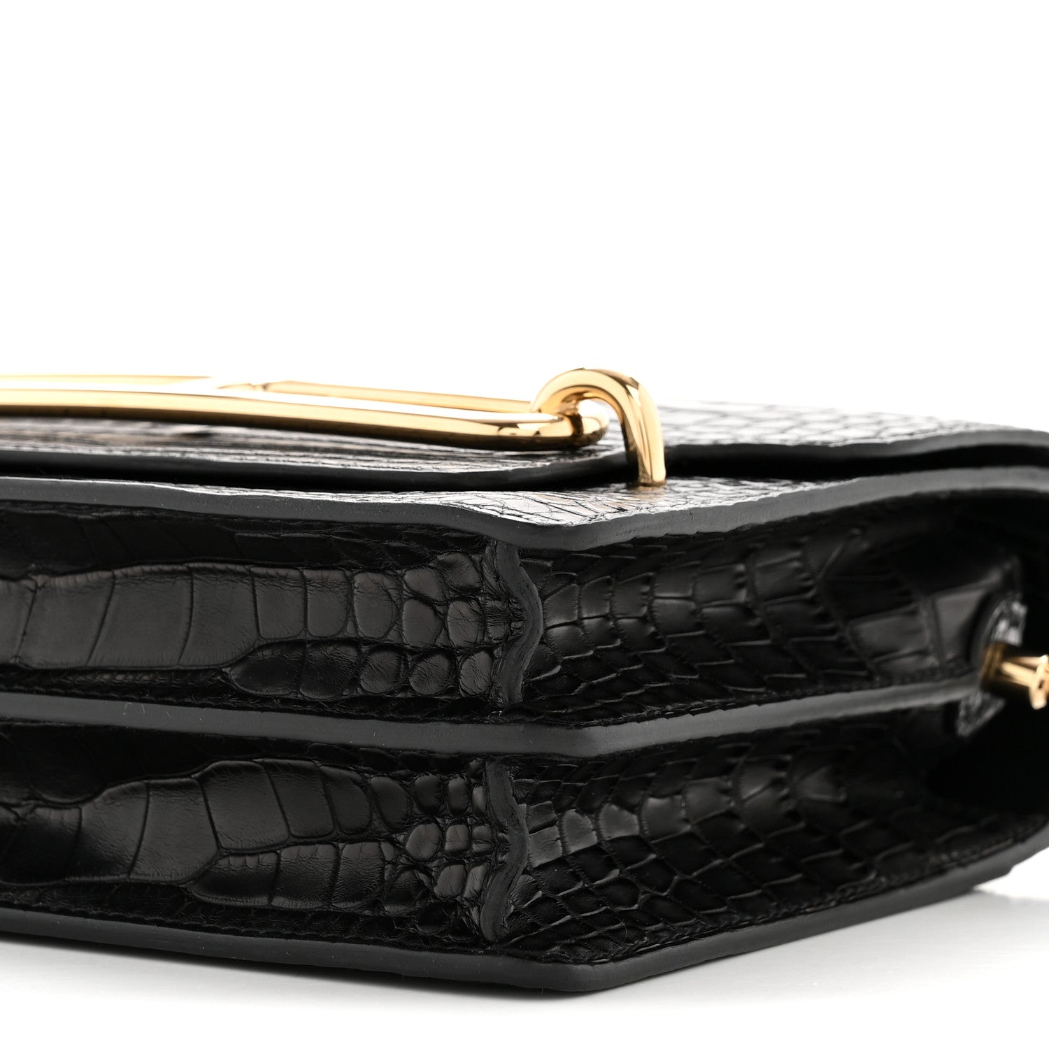 Hermes Matte Alligator Mini Sac Roulis Black 10 of 11