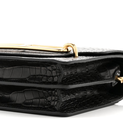 Hermes Matte Alligator Mini Sac Roulis Black 10 of 11