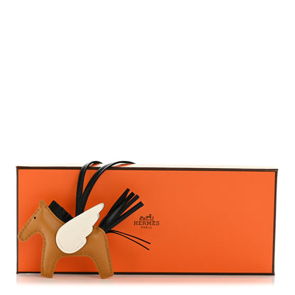 Hermes Milo Lambskin Grigri Rodeo Pegase Horse Bag Charm PM Sesame Black Nata 5 of 5