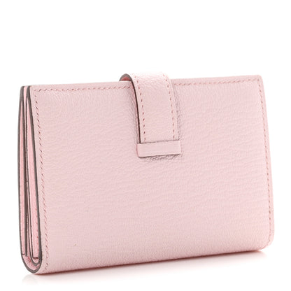Hermes Chevre Mysore Mini Bearn Wallet Mauve Pale 3 of 7