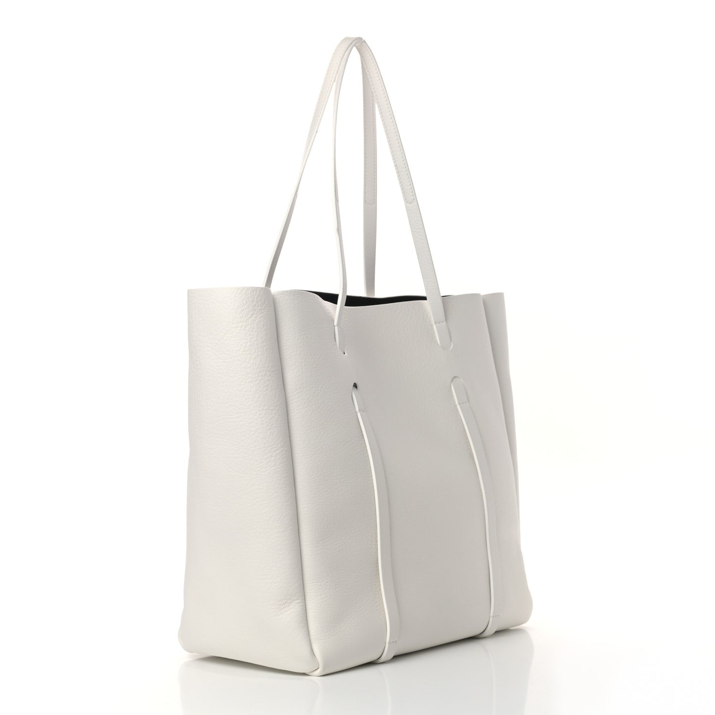 Veau Baltimore Double Sided Small Everyday Tote Optic White Black