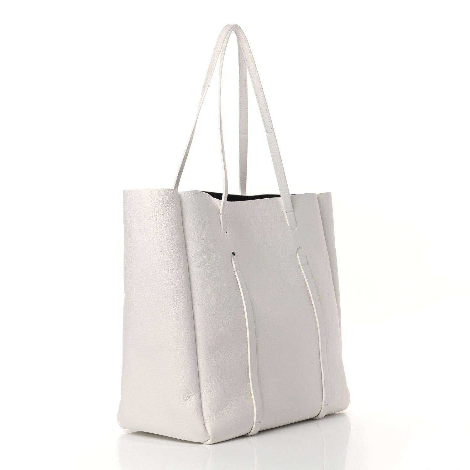 Balenciaga Veau Baltimore Double Sided Small Everyday Tote Optic White Black 4 of 12