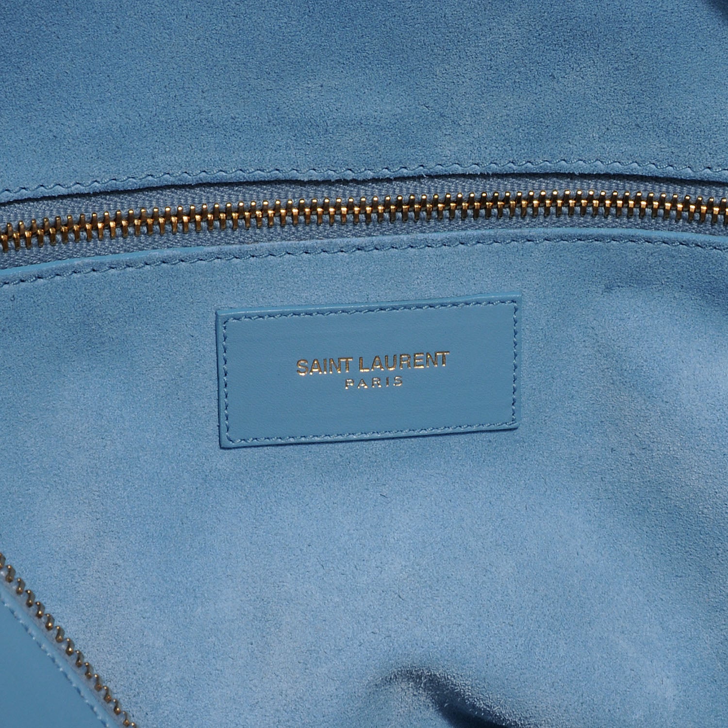 Saint Laurent Leather Classic Duffle 6 Bag Blue 6 of 8