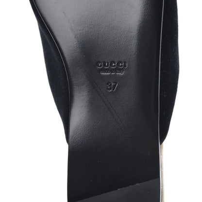 Gucci Velvet Crystal Snake Embroidered Womens Slippers 37 Black 9 of 9
