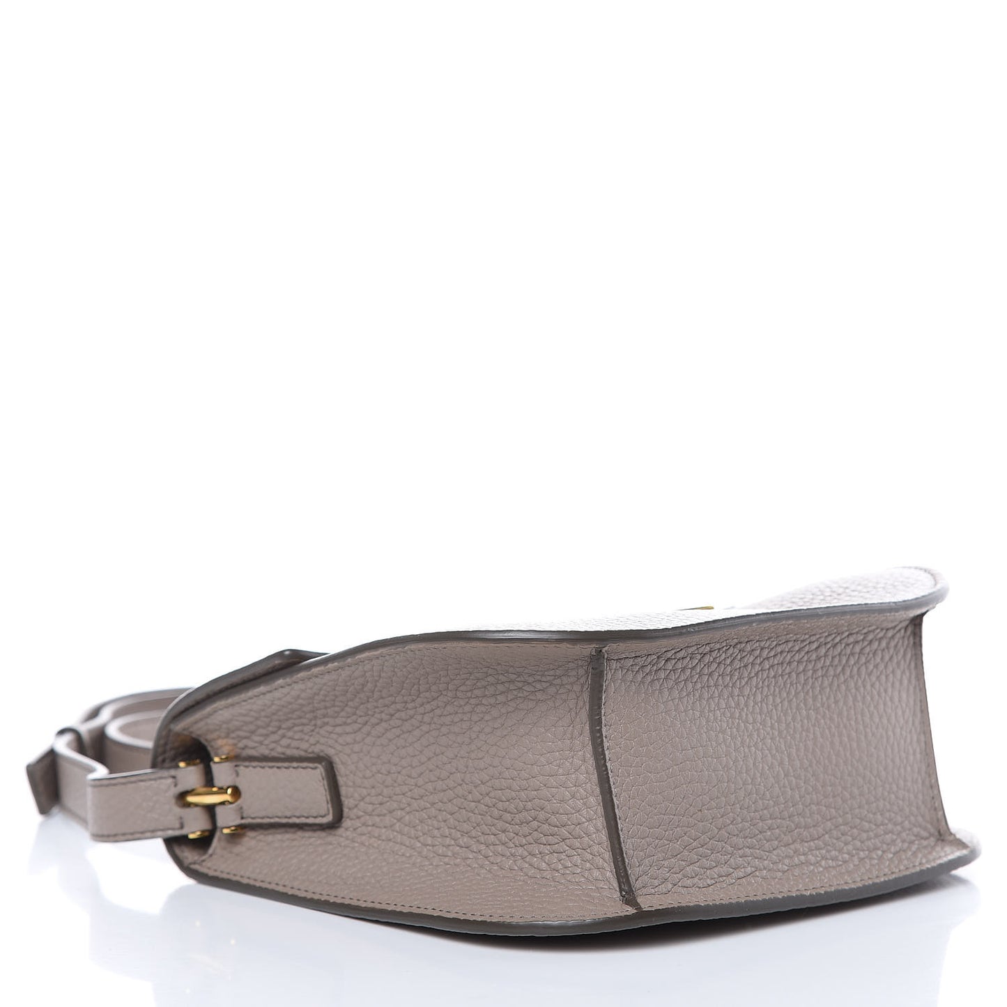 Calfskin Mini T Clasp Tara Crossbody Bag Taupe