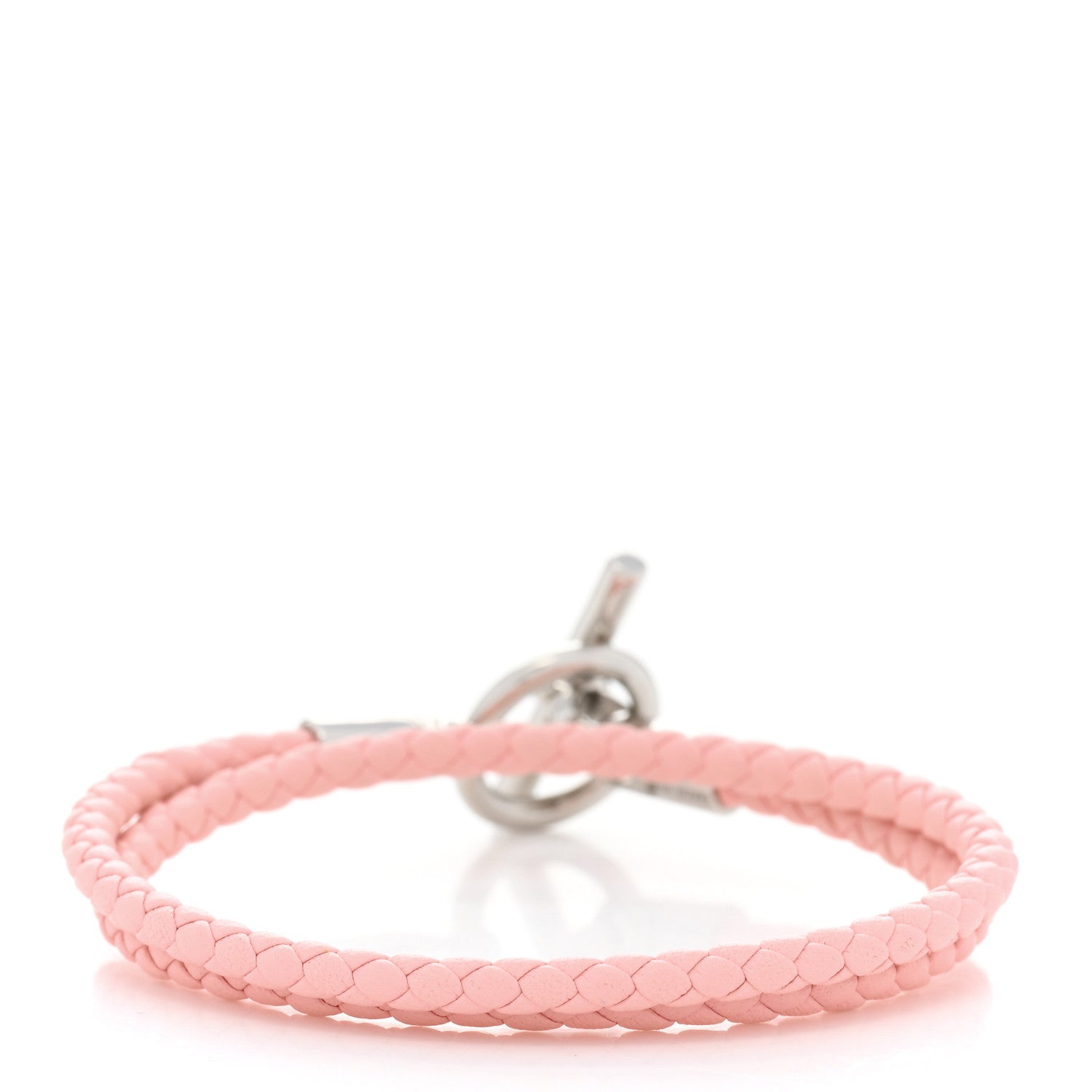Hermes Swift Glenan Double Tour Bracelet T3 Rose Sakura 3 of 5