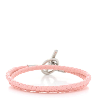 Hermes Swift Glenan Double Tour Bracelet T3 Rose Sakura 3 of 5