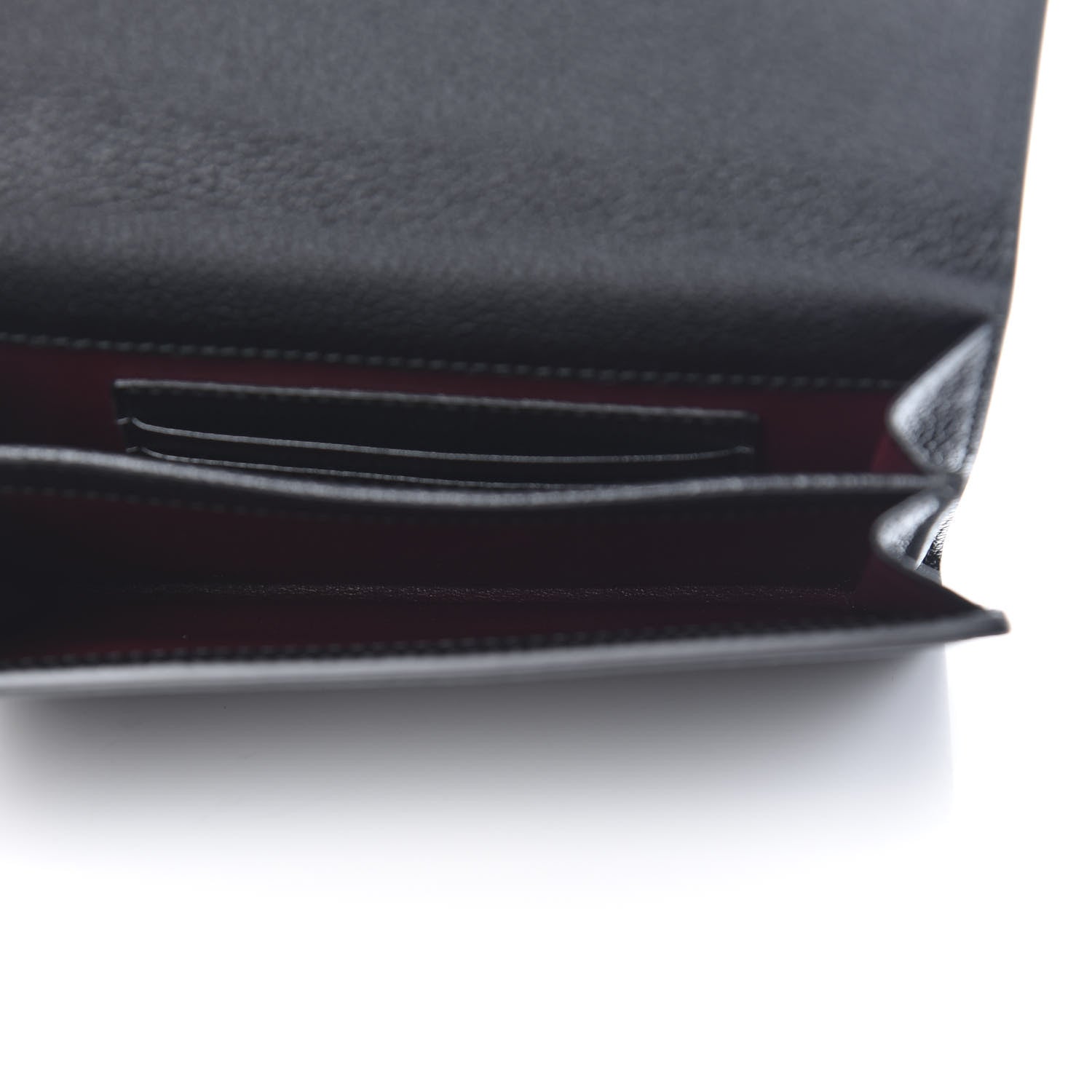 Gucci Grainy Calfskin Zumi Flap Card Case Black 5 of 7