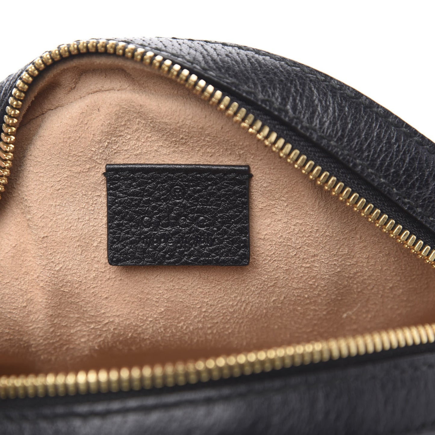Grained Calfskin Web Mini Ophidia Round Shoulder Bag Black