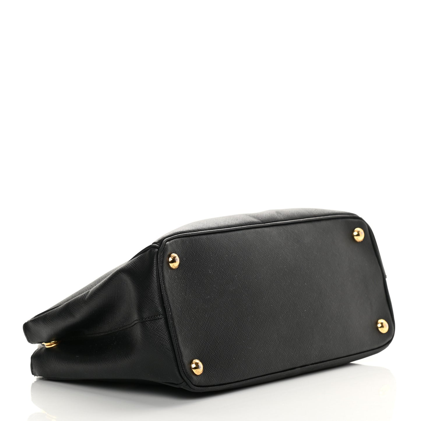 Saffiano Small Galleria Double Zip Tote Black