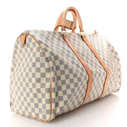 Louis Vuitton Damier Azur Keepall 50 2 of 9