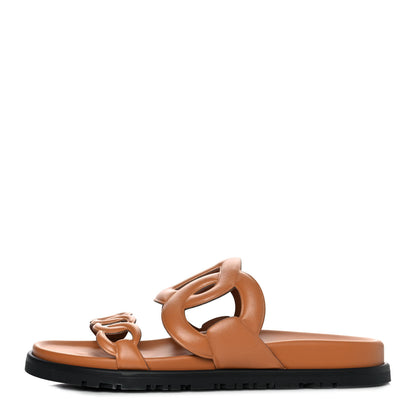 Hermes Nappa Extra Sandals 36 Gold 1 of 9