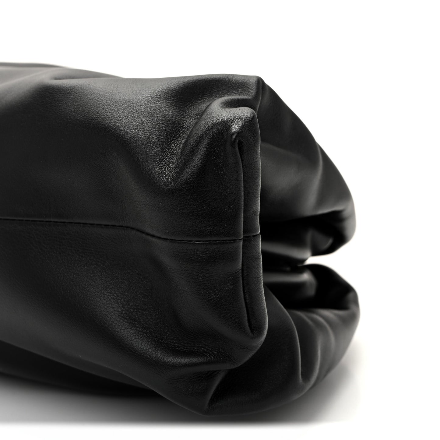 Smooth Butter Calf The Pouch Oversized Clutch Black