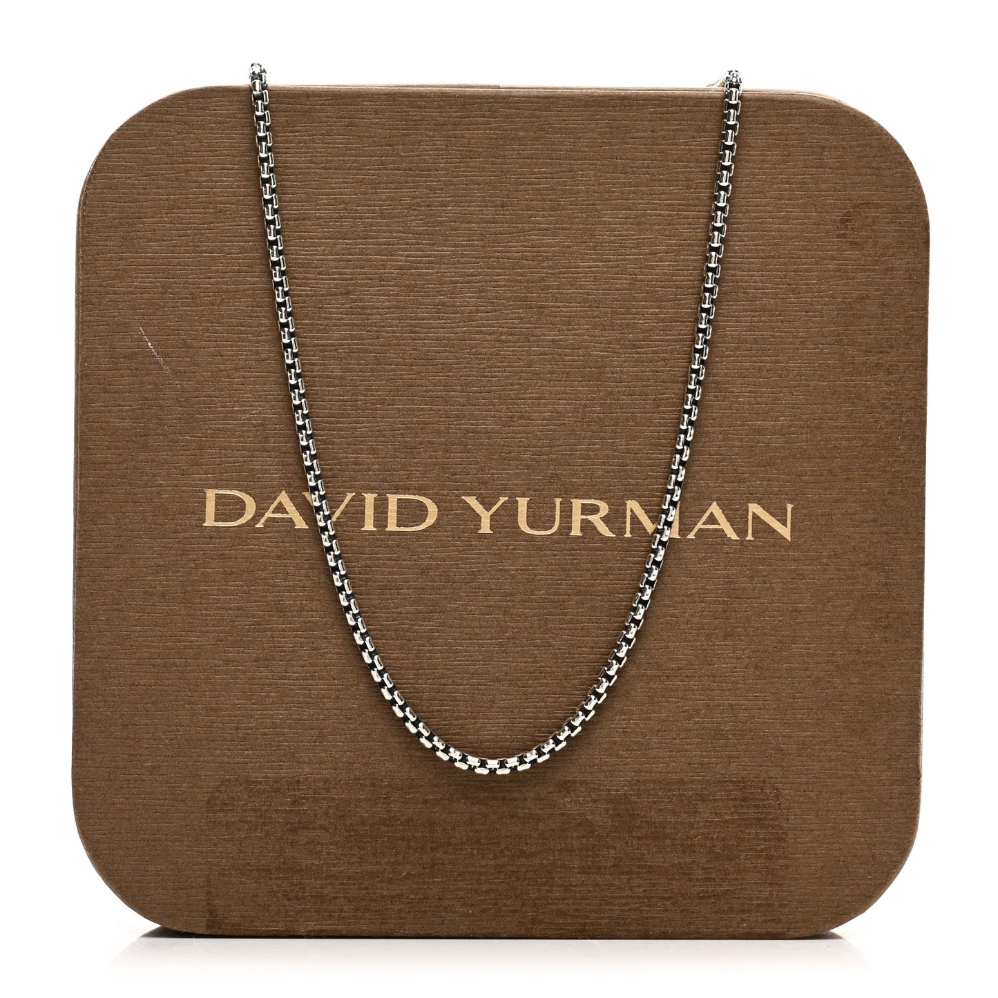 Sterling Silver 14K Yellow Gold 1.7mm Baby Box Chain Necklace 18"